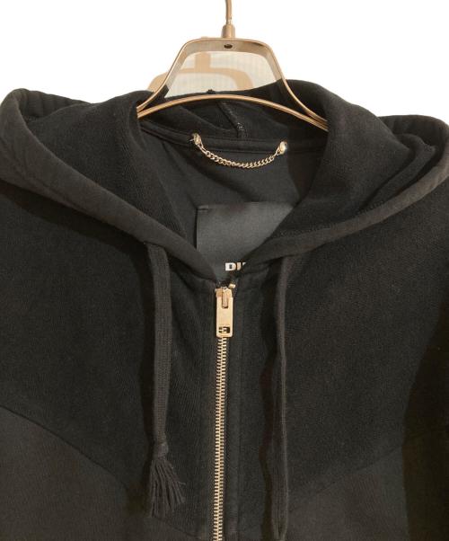 DIESEL（ディーゼル）DIESEL (ディーゼル) ロングジップパーカー ブラック サイズ:XSの古着・服飾アイテム