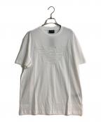 EMPORIO ARMANIエンポリオアルマーニ）の古着「ロゴエンブロイダリーTシャツ」｜ホワイト