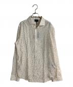 EMPORIO ARMANIエンポリオアルマーニ）の古着「スタープリントシルクブレンドシャツ」｜ホワイト