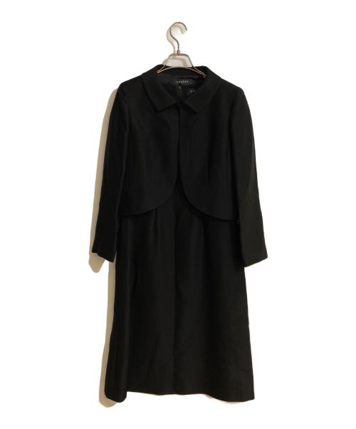 LANVIN NOIR（ランバン ノワール）LANVIN NOIR (ランバン ノワール) ブラックフォーマルセットアップワンピース ブラック サイズ:Ｌの古着・服飾アイテム