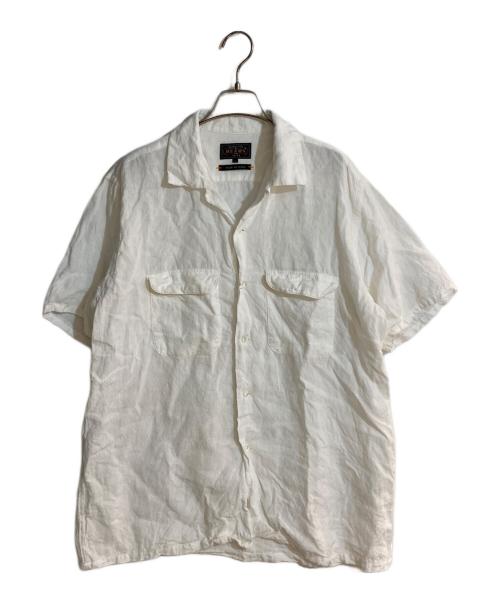 BEAMS PLUS（ビームスプラス）BEAMS PLUS (ビームスプラス) Open Collar 1/40 Linenシャツ ホワイト サイズ:Lの古着・服飾アイテム