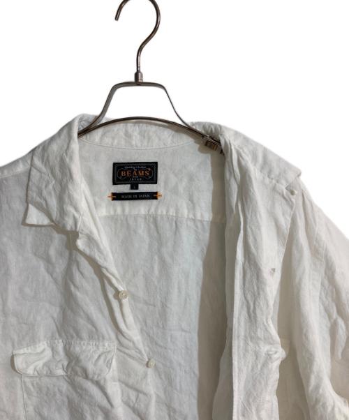 BEAMS PLUS（ビームスプラス）BEAMS PLUS (ビームスプラス) Open Collar 1/40 Linenシャツ ホワイト サイズ:Lの古着・服飾アイテム