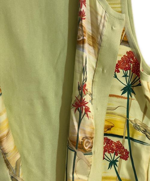 HERMES（エルメス）HERMES (エルメス) セリエボタンスカーフ柄ニットベスト ライトグリーン サイズ:40の古着・服飾アイテム