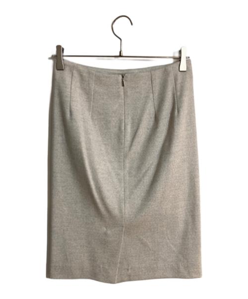 MaxMara（マックスマーラ）MaxMara (マックスマーラ) 切替ウールスカート グレー サイズ:Mの古着・服飾アイテム