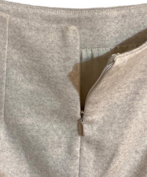 MaxMara（マックスマーラ）MaxMara (マックスマーラ) 切替ウールスカート グレー サイズ:Mの古着・服飾アイテム