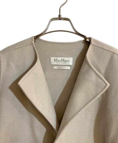 MaxMara（マックスマーラ）MaxMara (マックスマーラ) クチートアマーノショートベルテッドコート ベージュ サイズ:38の古着・服飾アイテム