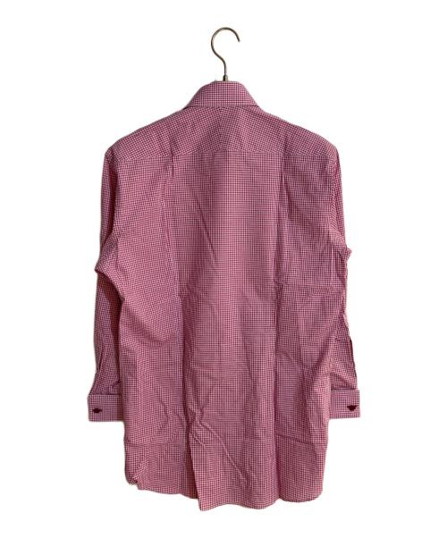 BURBERRY BLACK LABEL（バーバリーブラックレーベル）BURBERRY BLACK LABEL (バーバリーブラックレーベル) カッタウェイカラーチェックシャツ ピンク サイズ:41 未使用品の古着・服飾アイテム