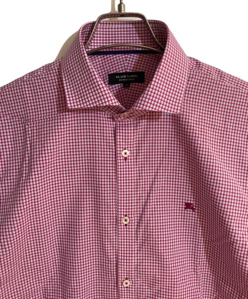 BURBERRY BLACK LABEL（バーバリーブラックレーベル）BURBERRY BLACK LABEL (バーバリーブラックレーベル) カッタウェイカラーチェックシャツ ピンク サイズ:41 未使用品の古着・服飾アイテム
