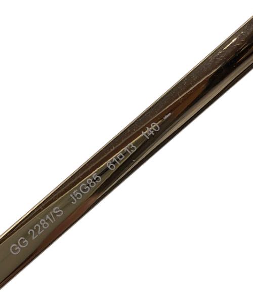 GUCCI（グッチ）GUCCI (グッチ) Aviator ゴールド サイズ:61□13 140の古着・服飾アイテム