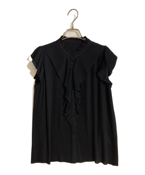 UNITED TOKYO（ユナイテッドトーキョー）UNITED TOKYO (ユナイテッドトーキョー) プリーツブラウス ブラック サイズ:1の古着・服飾アイテム