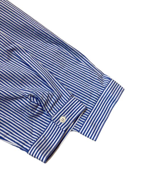 LACOSTE（ラコステ）LACOSTE (ラコステ) ベルト付ストライプシャツワンピース ブルー サイズ:36の古着・服飾アイテム