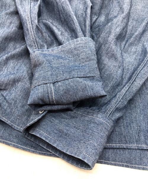 nanamica（ナナミカ）nanamica (ナナミカ) Band Collar Wind Shirts スカイブルー サイズ:XLの古着・服飾アイテム