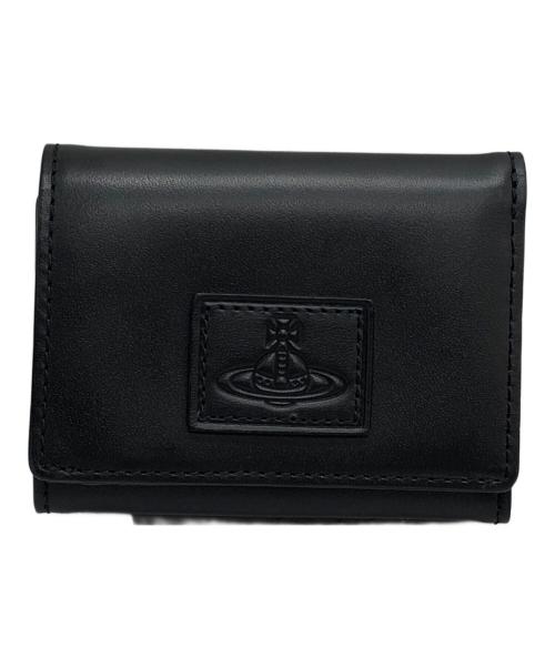 Vivienne Westwood RED LABEL（ヴィヴィアンウエストウッドレッドレーベル）Vivienne Westwood RED LABEL (ヴィヴィアンウエストウッドレッドレーベル) オーブパッチ3つ折り財布 ブラックの古着・服飾アイテム