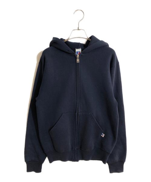 RUSSELL ATHLETIC（ラッセルアスレチック）RUSSELL ATHLETIC (ラッセルアスレチック) プレーンジップパーカー ネイビー サイズ:Sの古着・服飾アイテム