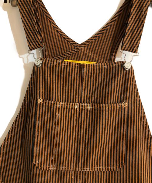 LEVI'S RED（リーバイス レッド）LEVI'S RED (リーバイス レッド) ヒッコリーオーバーオール ブラウン サイズ:Mの古着・服飾アイテム