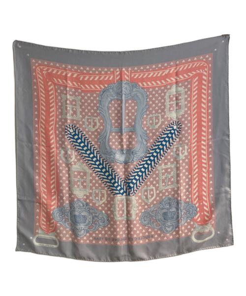 HERMES（エルメス）HERMES (エルメス) カレ90 ツァーリのバックルと飾緒 グレーの古着・服飾アイテム