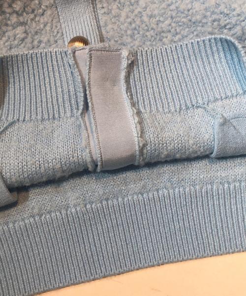 ROPE（ロペ）ROPE (ロペ) ショート丈 Vネックニットカーディガン スカイブルー サイズ:FREEの古着・服飾アイテム