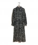 ne quittez pasヌキテパ）の古着「コットンパッチワーク シャツドレス」｜ネイビー