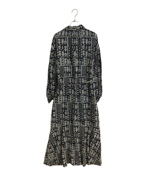 ne quittez pas（ヌキテパ）ne quittez pas (ヌキテパ) コットンパッチワーク シャツドレス ネイビー サイズ:Mの古着・服飾アイテム