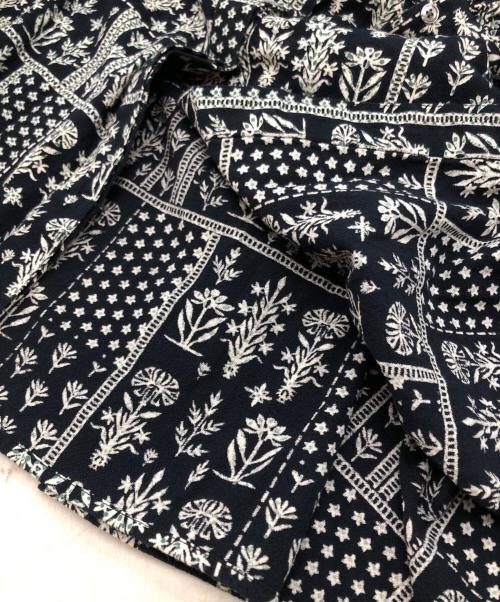 ne quittez pas（ヌキテパ）ne quittez pas (ヌキテパ) コットンパッチワーク シャツドレス ネイビー サイズ:Mの古着・服飾アイテム