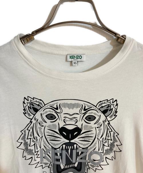 KENZO（ケンゾー）KENZO (ケンゾー) Tiger Head Printing Logo Cotton Short Sleeve ホワイト サイズ:XSの古着・服飾アイテム