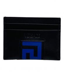 VERSACE（ヴェルサーチェ）の古着「グリークモチーフカードケース」｜ブラック×ブルー