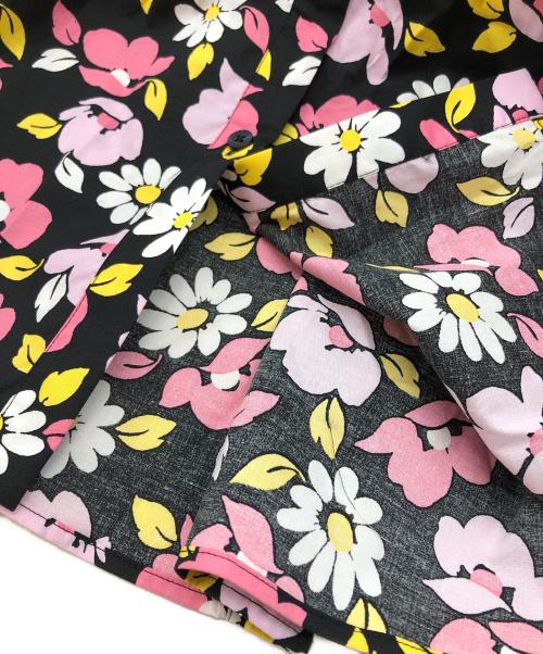 Kate Spade（ケイトスペード）Kate Spade (ケイトスペード) フラワープリントシャツワンピース ブラックの古着・服飾アイテム