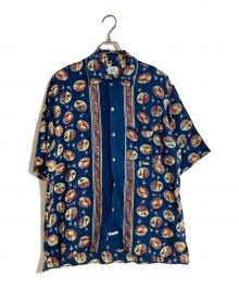 C.P COMPANY（シーピーカンパニー）の古着「マッシモオスティリネンアロハシャツ」｜ブルー