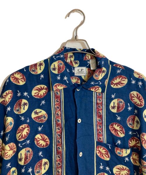 C.P COMPANY（シーピーカンパニー）C.P COMPANY (シーピーカンパニー) マッシモオスティリネンアロハシャツ ブルー サイズ:2の古着・服飾アイテム