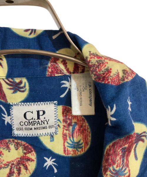 C.P COMPANY（シーピーカンパニー）C.P COMPANY (シーピーカンパニー) マッシモオスティリネンアロハシャツ ブルー サイズ:2の古着・服飾アイテム