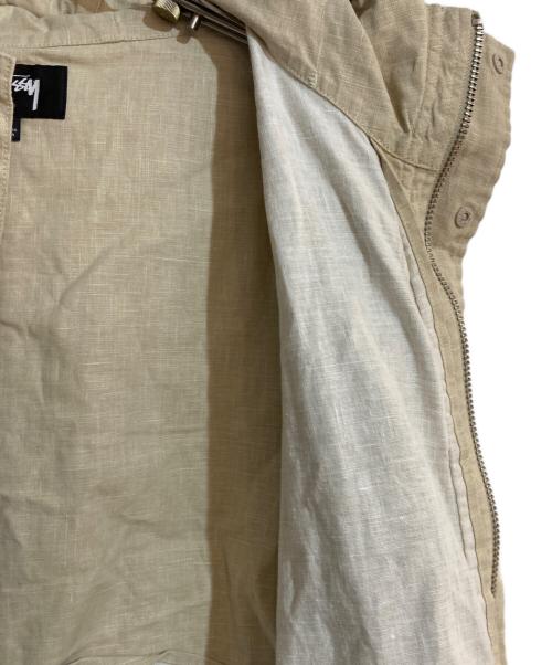 stussy（ステューシー）stussy (ステューシー) Short Parka Waxed Linen/ショートパーカー ワックスド リネン ベージュ サイズ:Mの古着・服飾アイテム