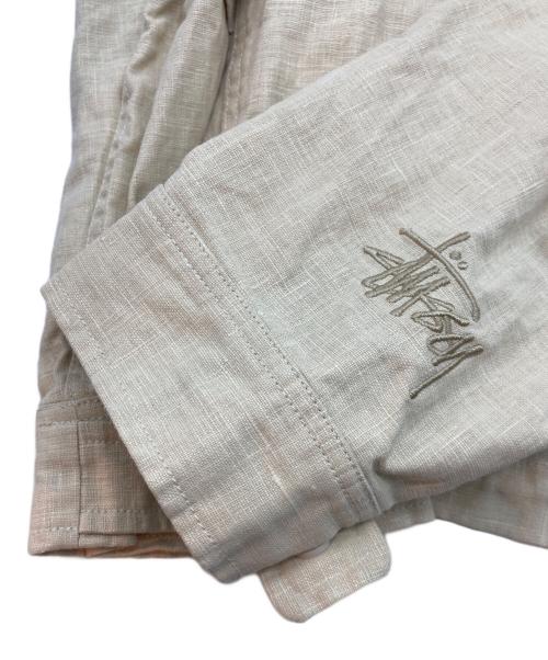 stussy（ステューシー）stussy (ステューシー) Short Parka Waxed Linen/ショートパーカー ワックスド リネン ベージュ サイズ:Mの古着・服飾アイテム