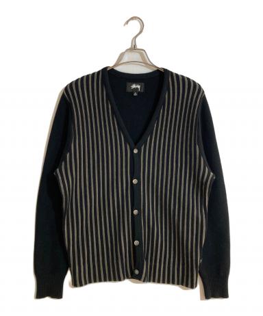 中古・古着通販】stussy (ステューシー) stripe cardigan/ストライプ 