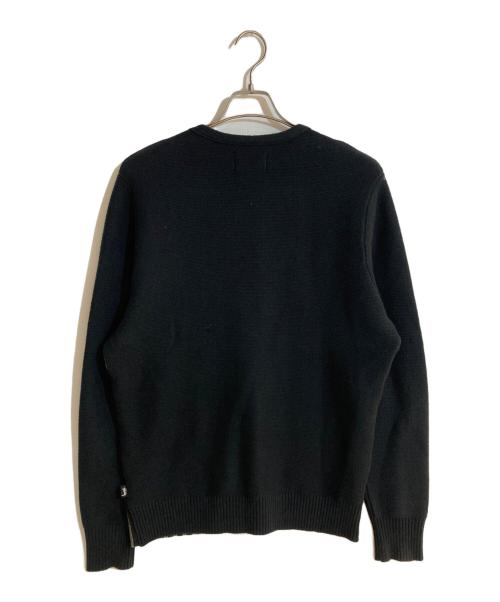 stussy（ステューシー）stussy (ステューシー) stripe cardigan/ストライプカーディガン ブラック サイズ:Mの古着・服飾アイテム