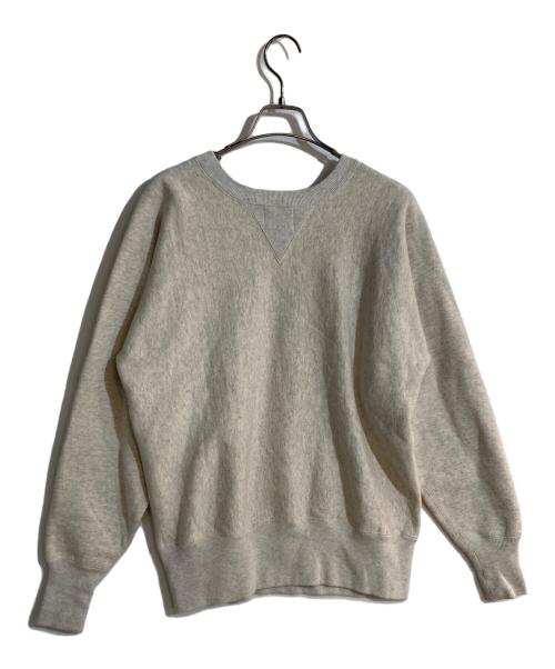 Champion（チャンピオン）Champion (チャンピオン) 1stパテントモデル クル ネックスウェットシャツ ベージュ サイズ:Sの古着・服飾アイテム