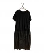 LIMI feuリミフゥ）の古着「ドッキングカットソーワンピース」｜ブラック