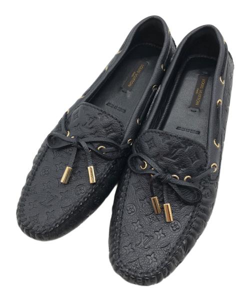 LOUIS VUITTON（ルイ ヴィトン）LOUIS VUITTON (ルイ ヴィトン) グロリアラインドライビングシューズ ブラック サイズ:M38の古着・服飾アイテム