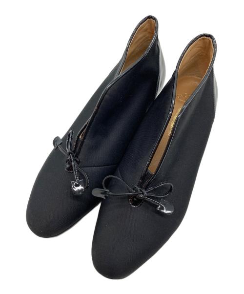 GINZA yoshinoya（銀座ヨシノヤ）GINZA yoshinoya (銀座ヨシノヤ) HVクッションヒールチャッカブーツ ブラック サイズ:24.5の古着・服飾アイテム