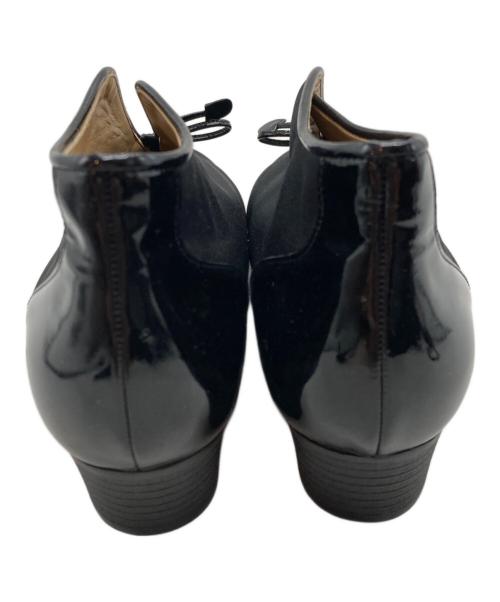 GINZA yoshinoya（銀座ヨシノヤ）GINZA yoshinoya (銀座ヨシノヤ) HVクッションヒールチャッカブーツ ブラック サイズ:24.5の古着・服飾アイテム