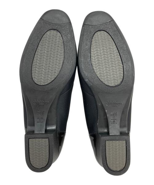 GINZA yoshinoya（銀座ヨシノヤ）GINZA yoshinoya (銀座ヨシノヤ) HVクッションヒールチャッカブーツ ブラック サイズ:24.5の古着・服飾アイテム