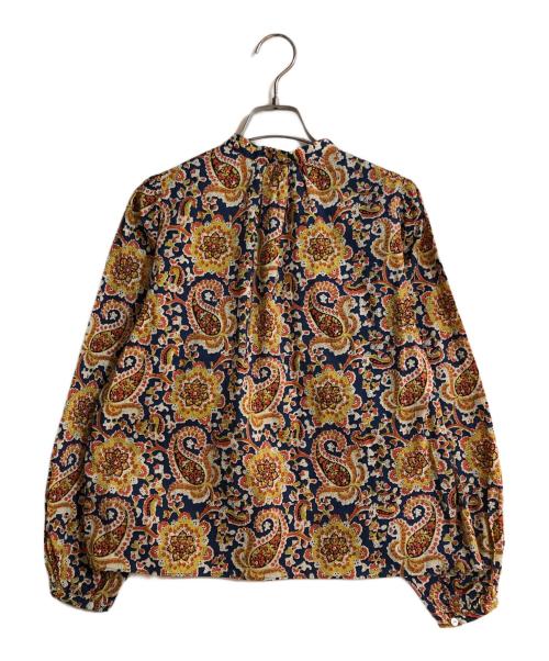 SOULEIADO（ソレイアード）SOULEIADO (ソレイアード) ドットケララ プリントブラウス ネイビー サイズ:36の古着・服飾アイテム