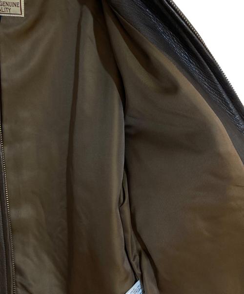 Y'2LEATHER（ワイツーレザー）Y'2LEATHER (ワイツーレザー) ディアレザーライダースジャケット ブラウン サイズ:36の古着・服飾アイテム
