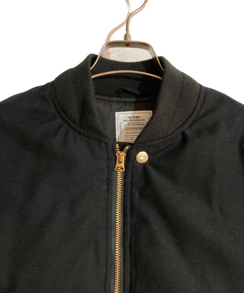 CRIMIE（クライミー）CRIMIE (クライミー) ZACK BACK SATIN THINSULATE MA-1 JACKET ブラック サイズ:Mの古着・服飾アイテム