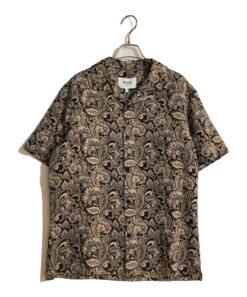 WAX LONDON（ワックスロンドン）wax london (ワックスロンドン) フラワージャガードオープンカラーシャツ ブラウン サイズ:S 未使用品の古着・服飾アイテム