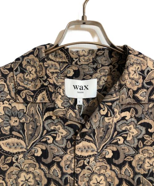 WAX LONDON（ワックスロンドン）wax london (ワックスロンドン) フラワージャガードオープンカラーシャツ ブラウン サイズ:S 未使用品の古着・服飾アイテム