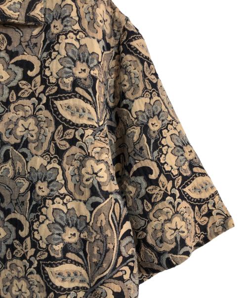 WAX LONDON（ワックスロンドン）wax london (ワックスロンドン) フラワージャガードオープンカラーシャツ ブラウン サイズ:S 未使用品の古着・服飾アイテム