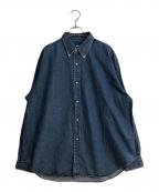 A.PRESSEアプレッセ）の古着「BD Denim Shirt/ボタンダウンデニムシャツ」｜ブルー