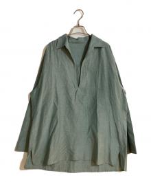 Cale（カル）の古着「シルクコットンシャンブレーシャツ」｜グリーン