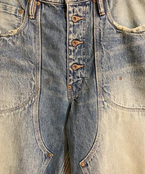 SUGARHILL（シュガーヒル）SUGARHILL (シュガーヒル) UNUSED (アンユーズド) FADED DOUBLE KNEE DENIM PANTS インディゴ サイズ:32の古着・服飾アイテム