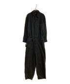 COMOLIコモリ）の古着「デニムオールインワン」｜ブラック